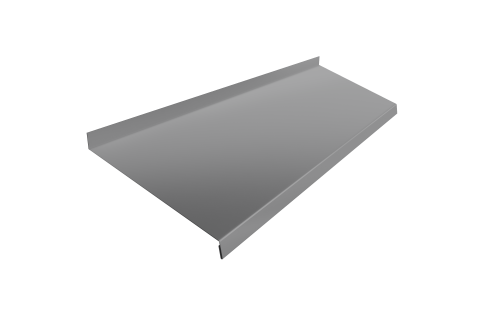 Отлив простой 200 0,45 PE с пленкой RAL 9006 бело-алюминиевый (2м)