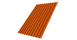 Профнастил С21R 0.45 PE цвет RAL 2004 оранжевый