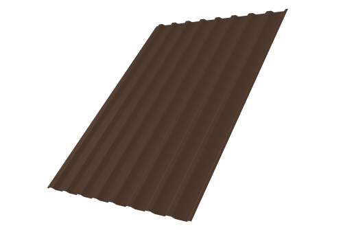 Профнастил С20В 0,5 Satin Мatt RAL 8017 шоколад