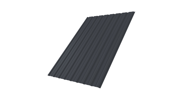 Профнастил С10В 0.45 PE с пленкой RAL 7024 мокрый асфальт