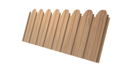 Профнастил С10B фигурный 0,45 Print Elite Honey Wood TwinColor