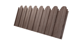 Профнастил С10B фигурный 0,45 Print Elite White Wood TwinColor