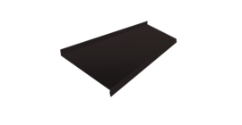 Отлив простой 250 0,5 PurPro Matt 275 RAL 9005 черный (2м)