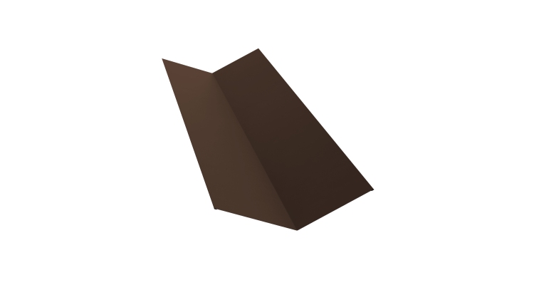 Планка ендовы верхней 145х145 0,4 PE-Double с пленкой RAL 8017 шоколад (3м)