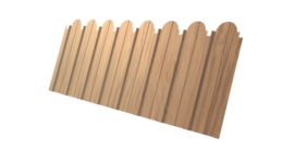 Профнастил C10A фигурный 0.45 Print Elite Honey Wood TwinColor