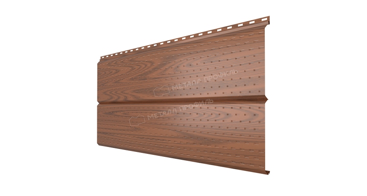 Софит Металл Профиль перфор. Lбрус-XL-14х335 (ECOSTEEL-01-МореныйДуб-0.5)