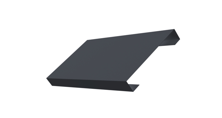 Ламель лицевая 125 забора жалюзи Texas 0.45 PE-Double с пленкой RAL 7024 мокрый асфальт