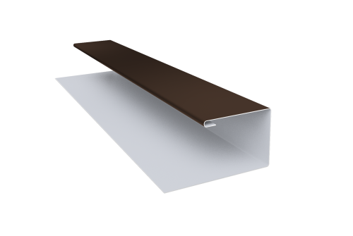 Планка П-образная Экобрус 0,5 Drap TX RAL 8017 шоколад (3м)
