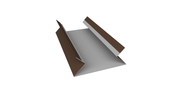 Планка угла внутреннего составная верхняя 0,5 Satin с пленкой RAL 8017 шоколад (3м)