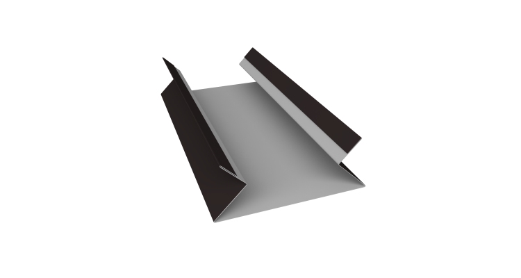 Планка угла внутреннего составная верхняя 0,5 Drap RAL 9005 черный (3м)