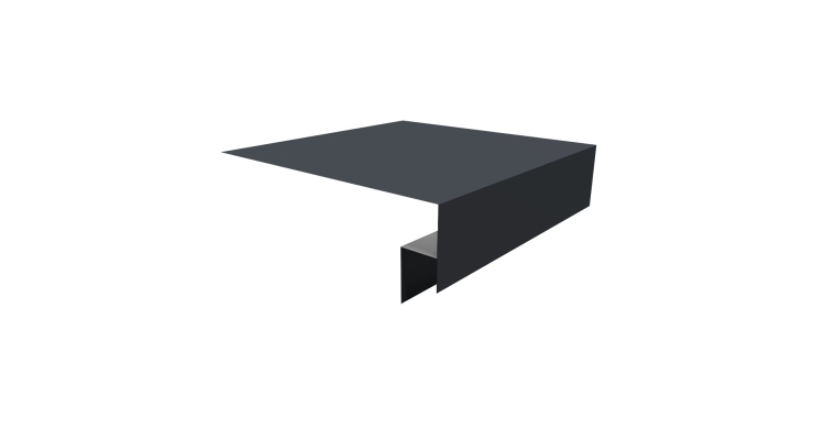 Планка околооконная сложная Экобрус Grand Line 200х50х25 0,5 Drap RAL 7024 мокрый асфальт (2м)