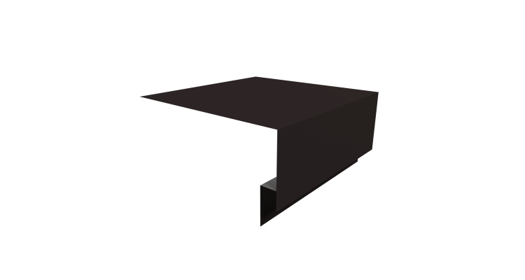 Планка околооконная сложная Экобрус Grand Line 200х75х25 0,45 Drap RAL 9005 черный (2м)