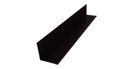 Угол внутренний 50х50 0,5 Satin с пленкой RAL 9005 черный (3м)