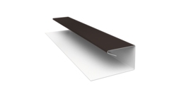 Планка П-образная завершающая сложная (КД) 0,45 Drap RR 32 темно-коричневый (3м)