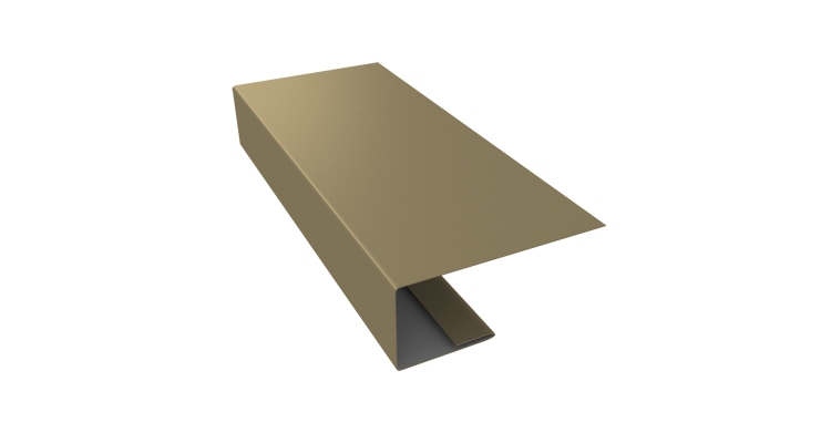 J-Профиль 18мм 0,45 PE с пленкой RAL 1014 слоновая кость (2м)