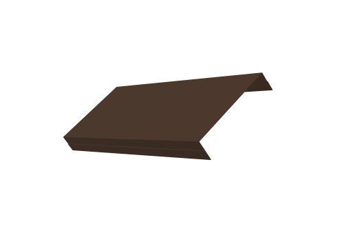 Ламель обратная 125 забора жалюзи Texas стартовая/финишная для калиток и ворот 0,45 Drap-double TX RAL 8017 шоколад