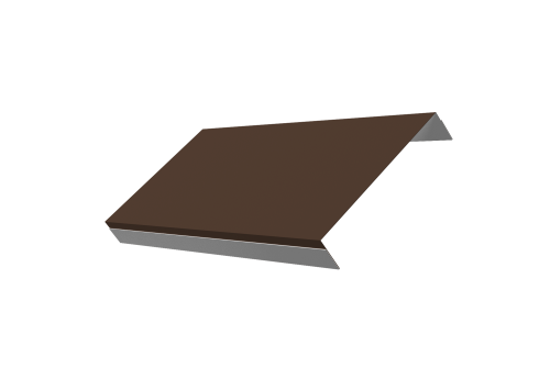 Ламель обратная 150 забора жалюзи Texas стартовая/финишная для калиток и ворот 0,45 Drap TX RAL 8017 шоколад