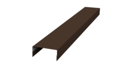 Крышка 30х15 жалюзи Texas 0,45 PE RAL 8017 шоколад (2,5м)