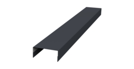 Крышка 30х15 жалюзи Texas 0,45 Drap TwinColor RAL 7024 мокрый асфальт (2м)