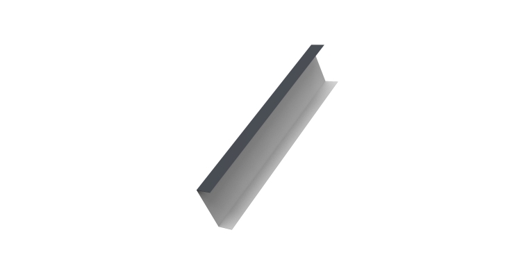 Декоративная накладка на столб универсальная 60х60 для забора жалюзи 0,45 Drap RAL 7024 мокрый асфальт (2м)