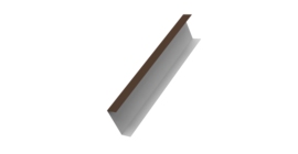 Декоративная накладка на столб универсальная 62х55 для забора жалюзи 0,45 Drap TR RAL 8017 шоколад (1,8м)