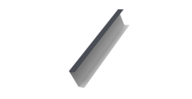 Декоративная накладка на столб универсальная 80х80 для забора жалюзи 0,5 Satin Matt RAL 7024 мокрый асфальт (3м)