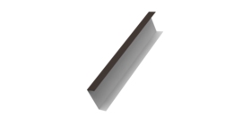 Декоративная накладка на столб универсальная 80х80 для забора жалюзи 0,5 Satin Matt TX RR 32 темно-коричневый (2м)