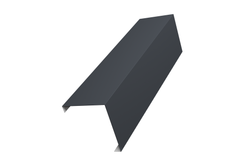 Декоративная накладка на столб универсальная угловая 60х60 для забора жалюзи 0,7 PE RAL 7024 мокрый асфальт (3м)