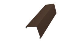 Декоративная накладка на столб универсальная угловая 80х80 для забора жалюзи 0,5 Rooftop Бархат RAL 8017 шоколад (3м)