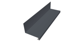 Планка примыкание нижнее к трубе фальц 0,45 Drap RAL 7024 мокрый асфальт (2м)