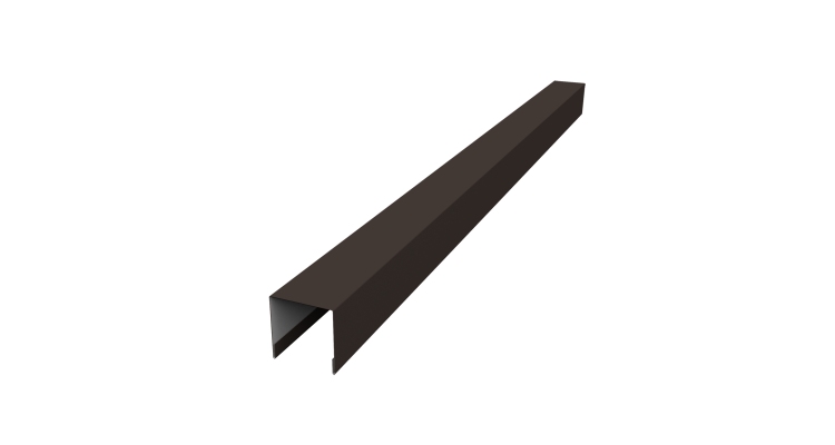 Планка вертикальная лицевая для забора жалюзи Palermo 0,5 PurPro Matt 275 RR 32 темно-коричневый (1,8м)