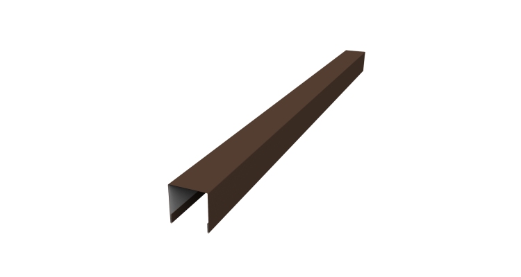 Планка вертикальная лицевая для забора жалюзи Palermo 0,45 Drap TR RAL 8017 шоколад (2,5м)