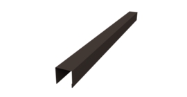 Планка вертикальная лицевая для забора жалюзи Palermo 0,5 Velur X RR 32 темно-коричневый (3м)